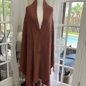 Rust Button-Up Shawl Lularoe Sz os.